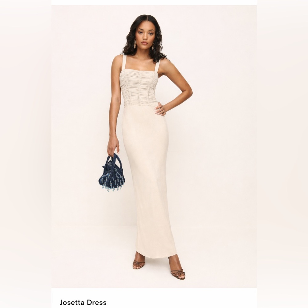 Reformation Cream Maxi Dress